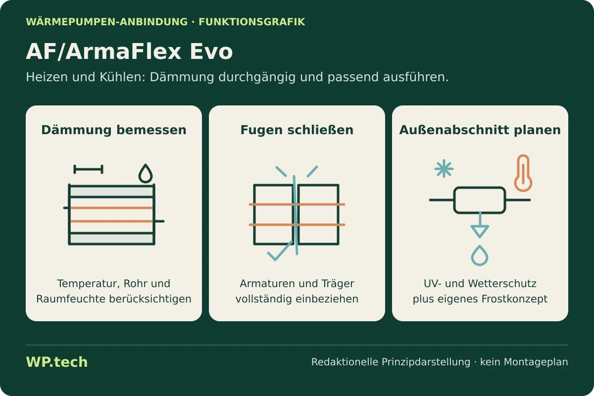 Funktionsgrafik zu AF/ArmaFlex Evo: Aufgaben und Auswahlkriterien im Wärmepumpensystem